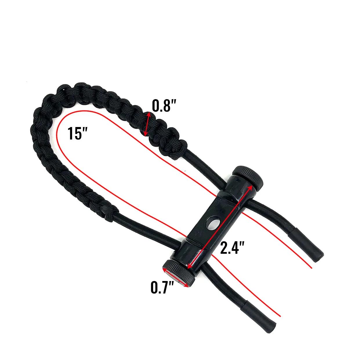 Tiro com arco composto arco pulso sling, alvo shooter, alça ajustável, couro, metal grommet para caça - Image 1