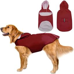 Impermeável Pet Raincoat com tira reflexiva, Roupa do cão, Cat Hooded Jacket, Outdoor Supplies - Image 1