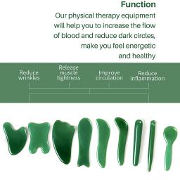 1 pçs gua sha raspagem ferramenta de massagem, resina natural guasha ferramenta ferramentas de massagem conjunto para a cara de volta e pescoço liberação, reduzir a dor muscular - Image 2