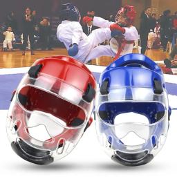 Taekwondo capacete adulto crianças artes marciais luta máscara facial cabeça proteger equipamento de patinação engrenagem cabeça proteger luta rosto capa - Image 4