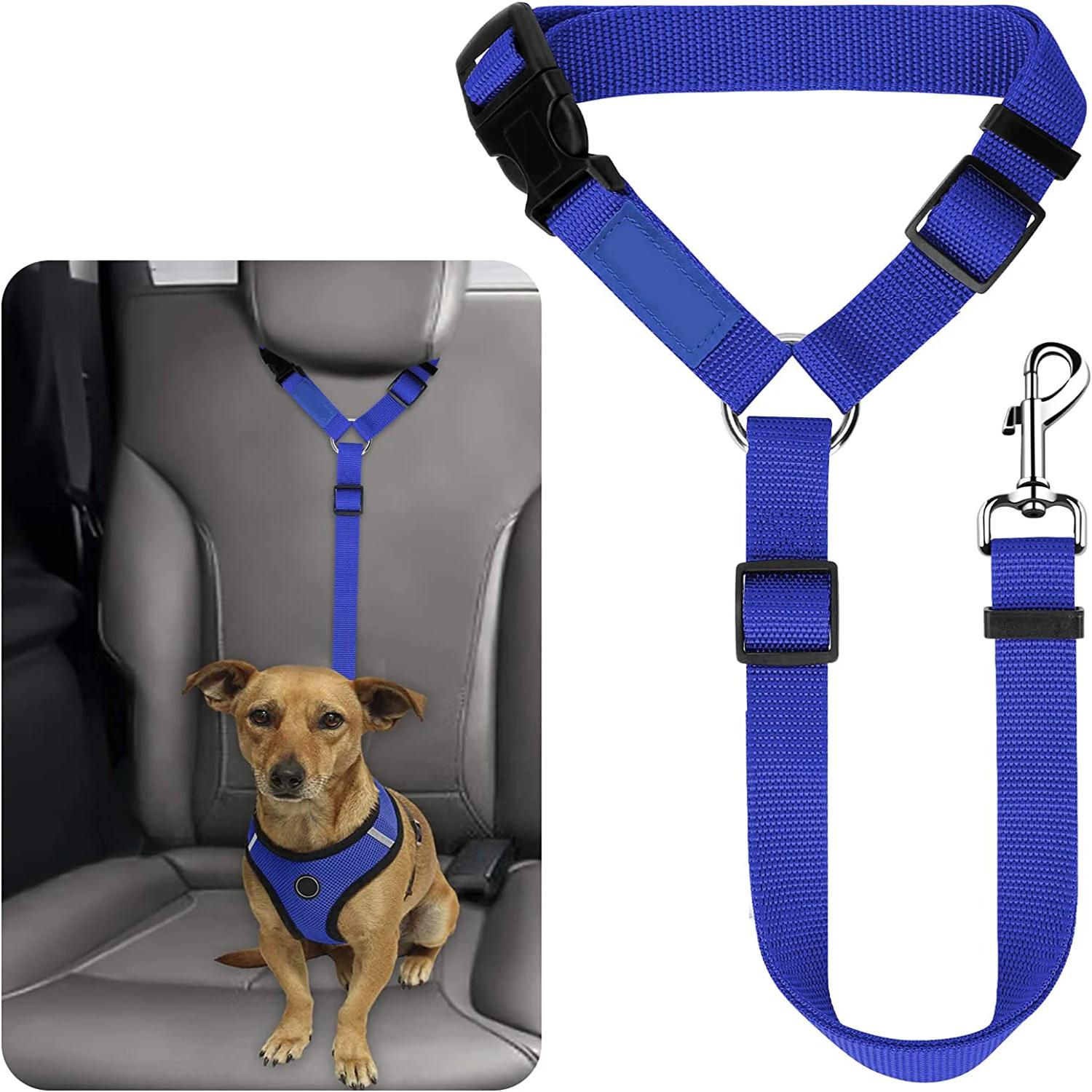 Car Headrest Restraint para Pet, cinto de segurança para cão e gato, Corda de segurança ajustável 1pc - Image 1