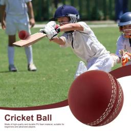 Durável PU Training Cricket Balls, Wind Swinging, Saltando, Spinning, Portátil, Esportes, Prática, 3Pcs - Image 4