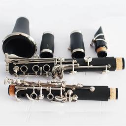 Clarinete iniciante baquelite niquelado bb 17 teclas instrumento musical para venda - Image 3