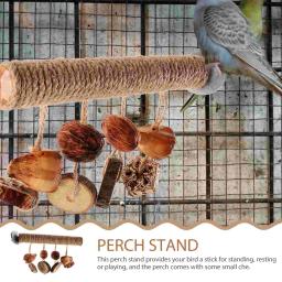 Madeira Stand poleiro brinquedo para papagaio, Bird Cage poleiro, Paw Grinding Stick - Image 2