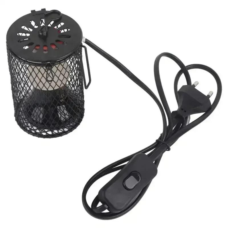 Lâmpada de aquecimento para répteis, 100w, para tartaruga, cobra, lagarto, e27, aquecedor infravermelho de cerâmica, gaiola anti-queimadura, protege pintinhos de incubação - Image 1