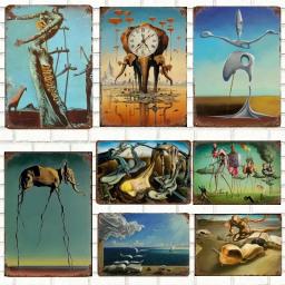 Surrealismo famosa obra de Salvador Dali, cartazes de metal, estanho sinais, decoração e impressões, Wall Art, Pictures for Living - Image 1
