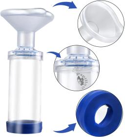 Aerossol Câmara Inalador para Adultos e Crianças, Dog Cat Inalador Espaçador, Feline, Cannie, Vem com 3 Tamanho Máscara e Instrução - Image 3