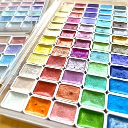 20/42/60 cores tintas aquarela sólidas com brilho para pintura tecido papel 896C - Image 3