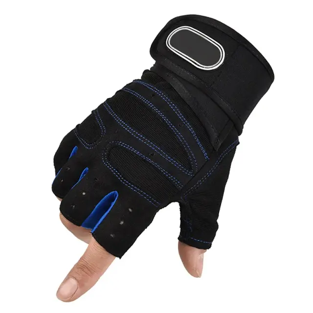 Luvas de Halterofilismo Metade do Dedo para Homens e Mulheres - Ideal para Musculação e Treinos na Academia