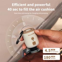 Natureh-Mini portátil multi-função elétrica inflável bomba, Outdoor Camping colchão de ar, 3 em 1 iluminação - Image 3