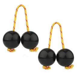 Clássico Africano Mão Instrumentos De Percussão, Bolas De Ritmo, Shaker Cup Instrumentos, Preto, 1 Pares - Image 1