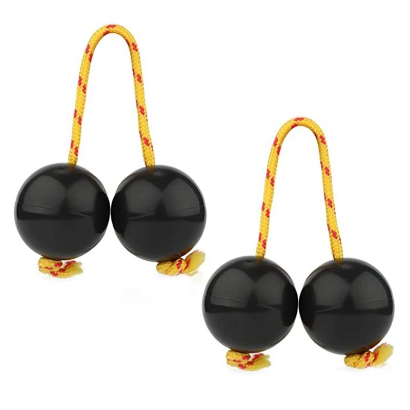Clássico Africano Mão Instrumentos De Percussão, Bolas De Ritmo, Shaker Cup Instrumentos, Preto, 1 Pares - Image 1