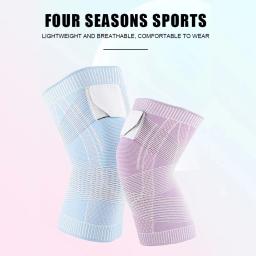 Joelheira Elástica Esportiva Pressurizada para Homens e Mulheres, Joelheiras, Suporte Fitness Gear, Basquete, Voleibol, Brace Protector Bandage, 1 Par - Image 2