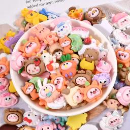 Resina Kawaii Cartoon Series Flatback Encantos, Série Animal Bonito, Cabochão, Suprimentos de Scrapbook, Embelezamentos, Figuras DIY, 10Pcs - Image 1