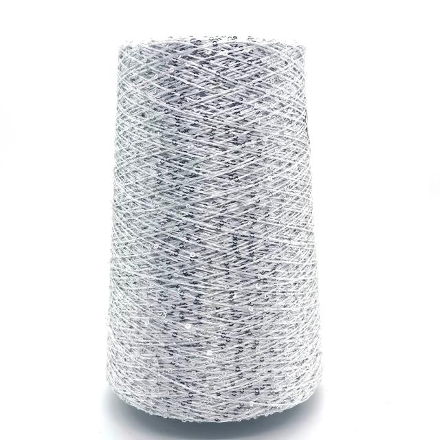 Fios de Tricô com Lantejoulas para Mulheres - Bordado de Alta Densidade para Chapéus e Cachecóis DIY, 500g, 2mm