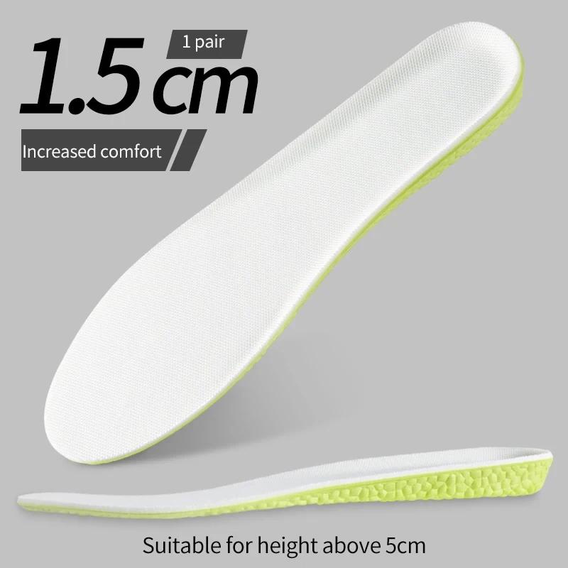 Palmilha Esportiva de Absorção de Choque para Homens e Mulheres, Modelos de Aumento de Altura, Palmilhas para Sapatos, Sola Crescente, 1,5 cm, 2,5 cm, 3,5 cm, 1 Par - Image 1