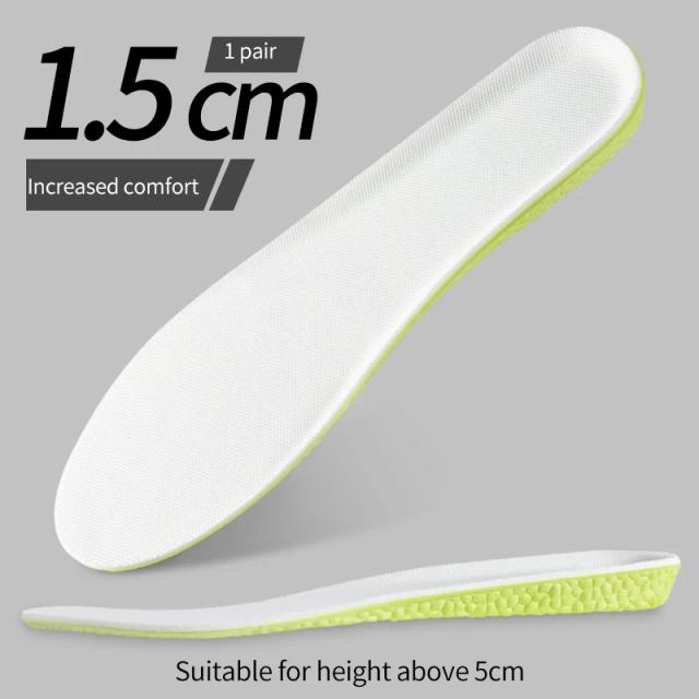 Palmilha Esportiva Confortável com Aumento de Altura para Homens e Mulheres, Ideal para Todos os Sapatos, Disponível em Várias Alturas