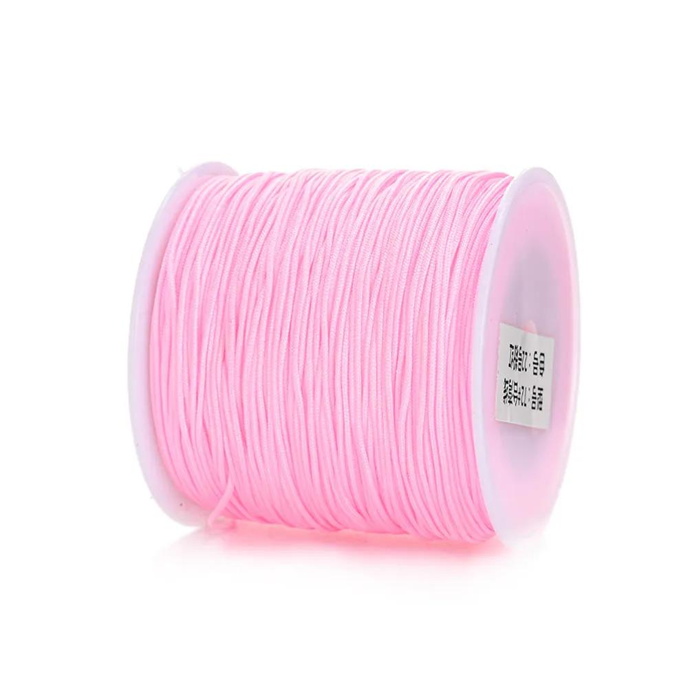 Fio de Nylon para DIY Fazendo Pulseira e Colar, Cord String, Acessórios Artesanais, 28 Cores, 0.8mm, 100m por Rolo - Image 1