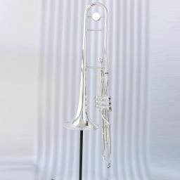 Instrumento De Trombone Lacado A Ouro Bb, alto Grau, pistões Acessíveis, preço De Fábrica - Image 2