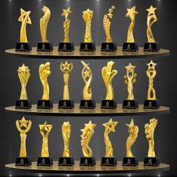Troféu De Resina Galvanizada Criativa Base De Cristal, Dança, Música, Esportes, Prêmios Da Competição, Personalizado, Decoração Do Lar, 1Pc - Image 5