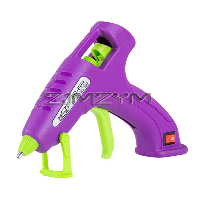 Pistola de Cola Hot Melt Multifuncional 30W com Potência Ajustável para DIY e Uso Industrial