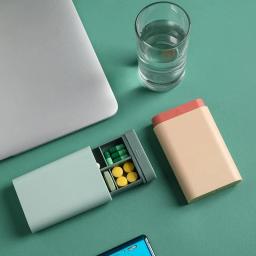 Mini pequena caixa de vitamina portátil para viagem, recipiente organizador, tablet de armazenamento, 7 dias, 6 grades, medicina, óleos de peixe - Image 4