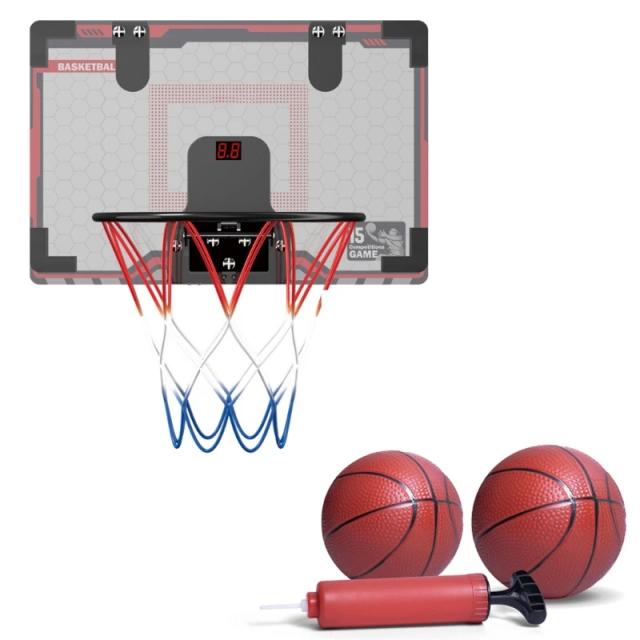 Cesta de Basquete para Crianças com Aro Interno e Pontuação Automática, Brinquedo de Parede Divertido