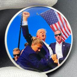 Presidente dos EUA Battle Attack Challenge Coin, Presidente Lembrança Medalha Comemorativa, Moeda Comemorativa Colecionáveis, 2020 Incidente Tiro - Image 3