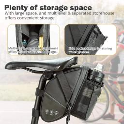 Bolsa para selim de bicicleta, à prova d'água, traseira, sob o assento, armazenamento, garrafa de água, bolso, ciclismo, mtb, mountain bike, estrada, 1,5l - Image 2