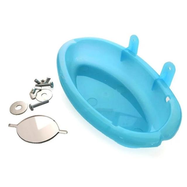 Gaiola Espelhada para Banho de Pássaros com Bacia, Acessórios e Brinquedos para Papagaios