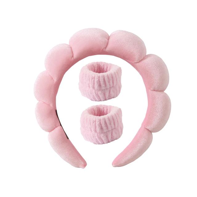 Headband Puffyn para Maquiagem e Cuidados com a Pele: Ideal para Mulheres e Meninas durante o Spa, Lavagem Facial, Yoga e Esportes.