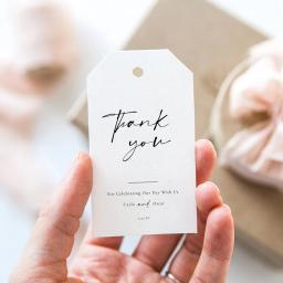 Cartão de agradecimento personalizado para convidados, Custom Feliz Natal Shower Party Decorações, Minimalista Abastecimento, Presente Tags - Image 1