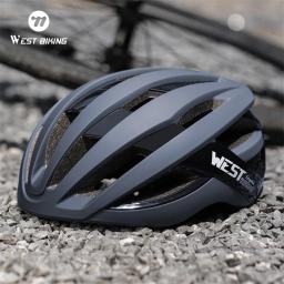 West biking masculino feminino leve capacete de ciclismo integrado aero corrida capacete da bicicleta estrada boné segurança mtb capacete esportivo - Image 1