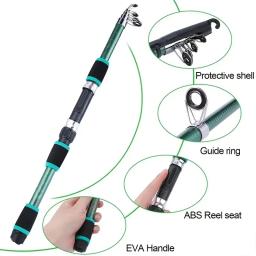 Completo Telescópico Pesca Rod Kit, Pesca Roda, Isca Gancho, Viagem Rod Set - Image 5