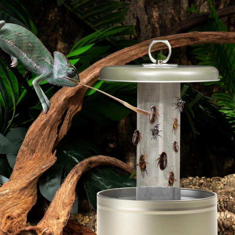 Pendurado bacia alimentos camaleão comida tigela lagarto gaiola pendurado beber tigela alimentação - Image 1