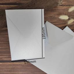 Envelope de convite vertical elegante, V-Flap, pérola grossa e papel fosco, cor personalizada, selo de cera, logotipo personalizado, 50x - Image 2