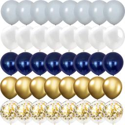 Balões de metal para gênero revelam decorações de festa, ouro, azul, branco, casamento, dia dos namorados, festa de bebê, aniversário, 40pcs - Image 2