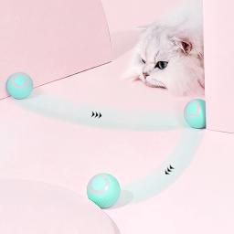 Bola rolante automática inteligente para gatos, brinquedos de gato elétrico interativo para treinamento de gatos, brinquedos de gatinho em movimento, acessórios para animais - Image 2