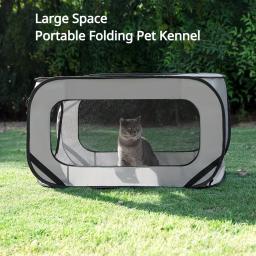 Canil portátil dobrável para cães e gatos, Interior e Exterior, Assento de carro, Viagem fácil de configurar e armazenar - Image 1