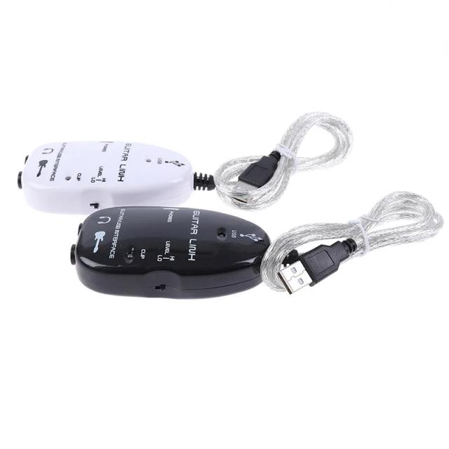 Placa de Som Externa USB para Guitarristas com Efeitos de Áudio e Cabo Inclusos