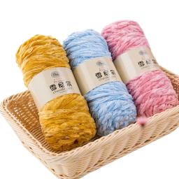 Fios de veludo para tricô, acessórios Amigurumi, golfinho, bebê, pelúcia, macio, chenille, DIY, 100% poliéster, 1 meada, 100g, 130m - Image 6