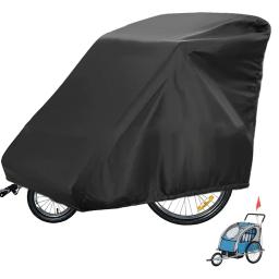 Tampa impermeável do reboque da bicicleta, 420D Oxford Bike Trailer, Tampa do armazenamento com corda Windproof, reboques ao ar livre - Image 1
