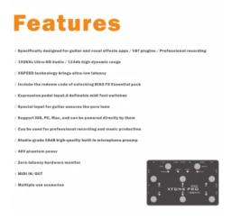 XTONE PRO-Interface de áudio móvel profissional, controlador MIDI para iPhone, iPad, PC, MAC, latência ultra baixa, 192K - Image 5