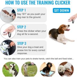 Pet Training Clicker com Correia, Clipes De Treinamento De Cães - Image 3