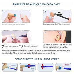 Aparelho auditivo digital CIC avançado, Mini aparelho auditivo sem fio para surdez idosa, claro, poderoso - Image 5