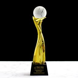 Personalizado esportes evento cristal troféu campeão prêmios para vôlei futebol golfe basquete lembrança cristal artesanato presentes - Image 1