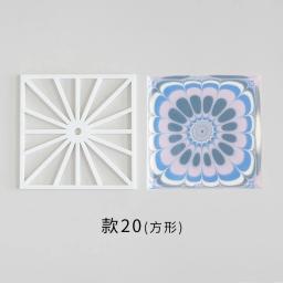 Acrílico quadrado artesanal sabão flocos, ferramentas de renderização, moldes de moldes, haste giratória para DIY, sabão frio fazendo suprimentos, 7cm - Image 3
