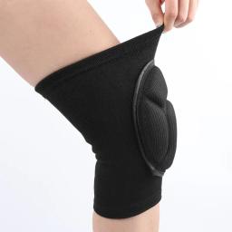 Joelheira Esportiva de Proteção Espessada para Homens, Joelheiras Elásticas, Suporte Fitness Gear, Protetor de Basquete, Almofadas Masculinas Antiderrapantes - Image 4