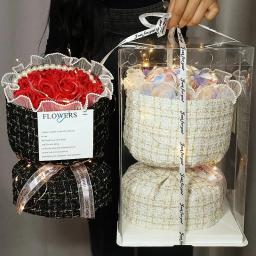 Buquês de sabão para meninas, Simulação Dia dos Namorados, Produtos Acabados High-End, Presente de aniversário, Flores eternas, 19 Rose - Image 1
