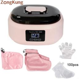 Cera de parafina 2l conjunto de banho de parafina pé & mão cera de parafina melter máscara para pés meias hidratantes produtos de beleza e cuidados com as unhas - Image 1